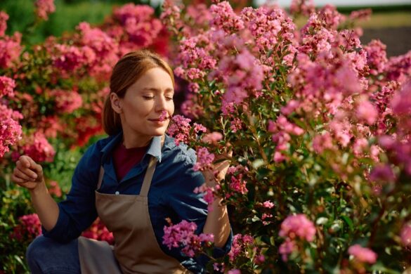 Une haie composée de laurier rose et de photinia dans un jardin